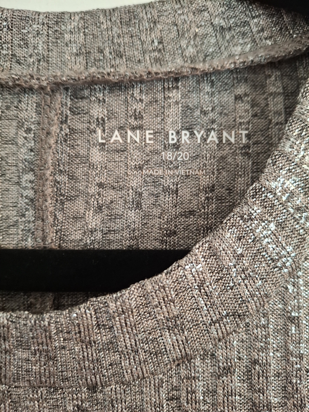 Lane Bryant Grey Swing Tank Top With Metallic Shimmer. Size 18/20. - Picture 2 of 4